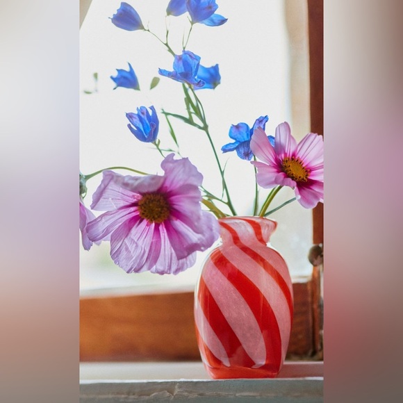 Anthropologie Other - Anthropologie Peper Glass Bud Vase Hot Pink Home Office Decor Elegant